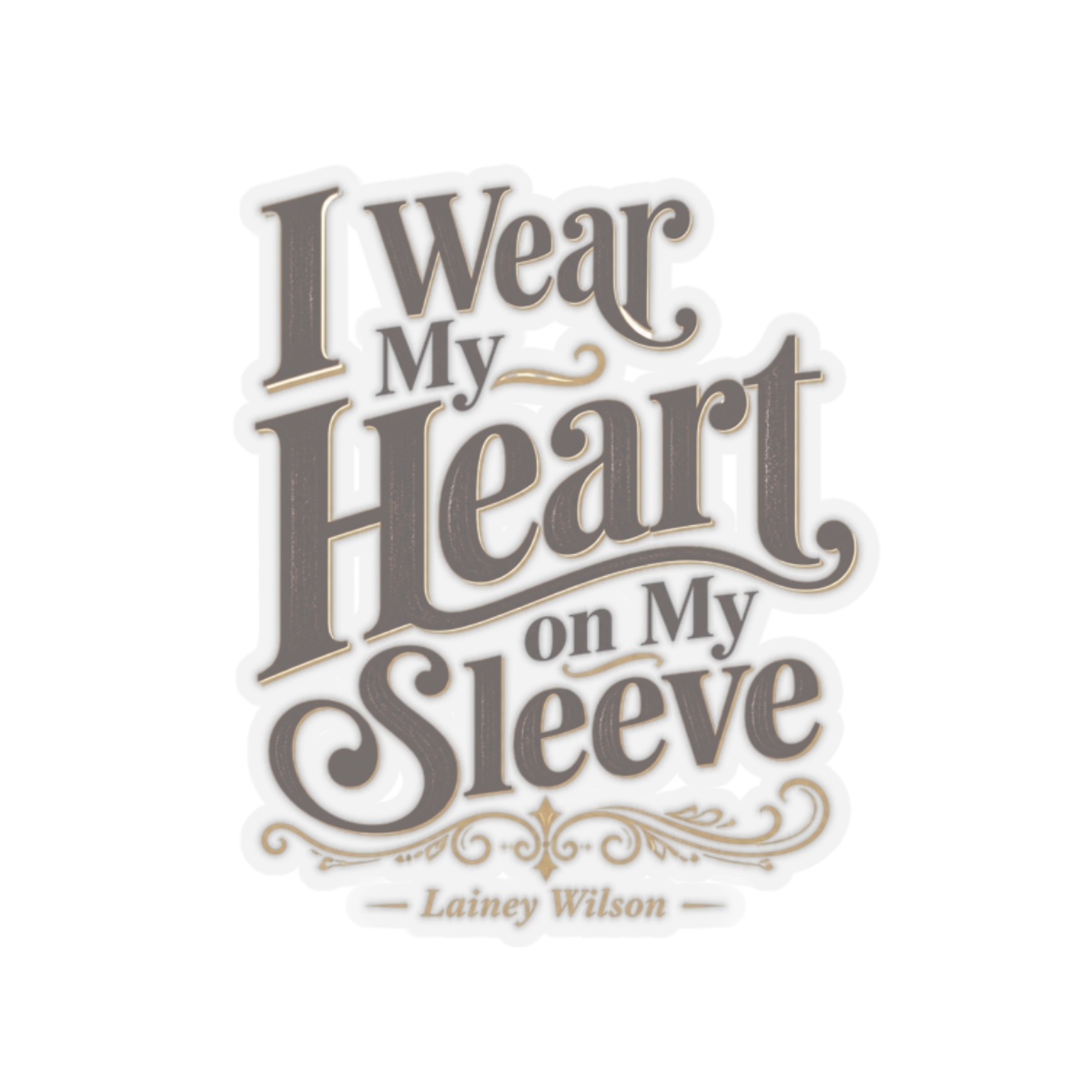Lainey Wilson "I Wear My Heart on My Sleeve" Sticker