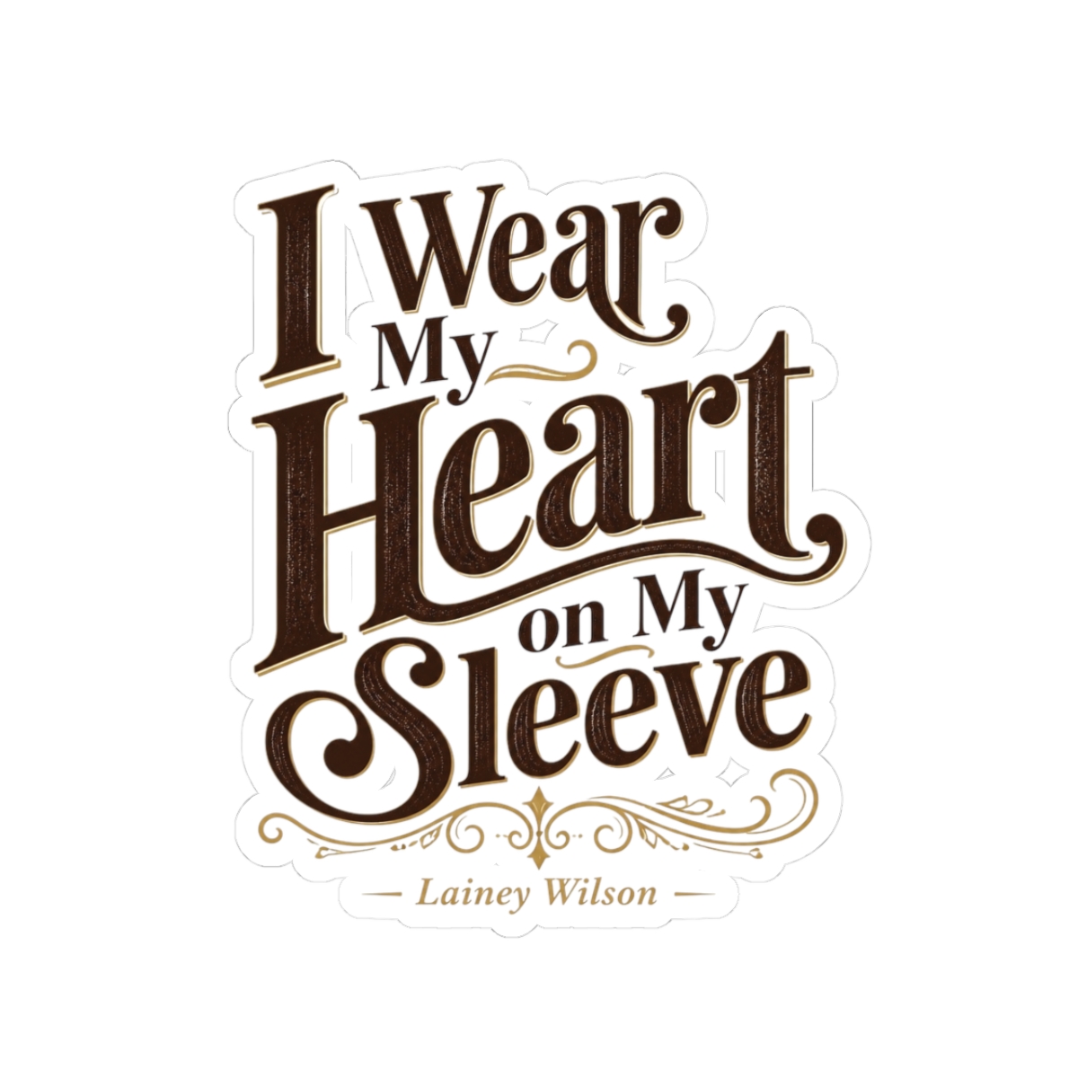 Lainey Wilson "I Wear My Heart on My Sleeve" Sticker - alternate angle 1, merchandise