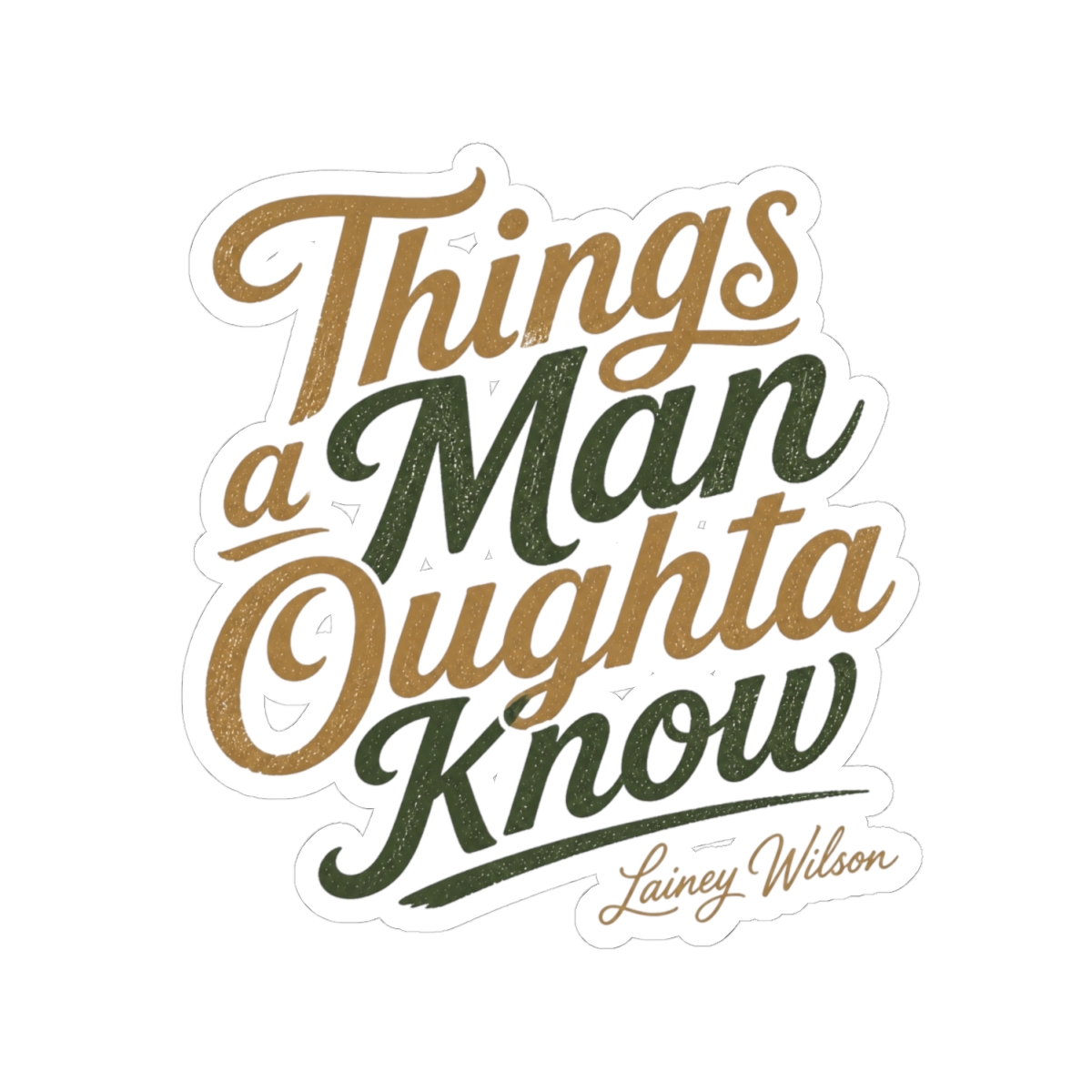 Lainey Wilson "Things a Man Oughta Know" Sticker - alternate angle 2, merchandise