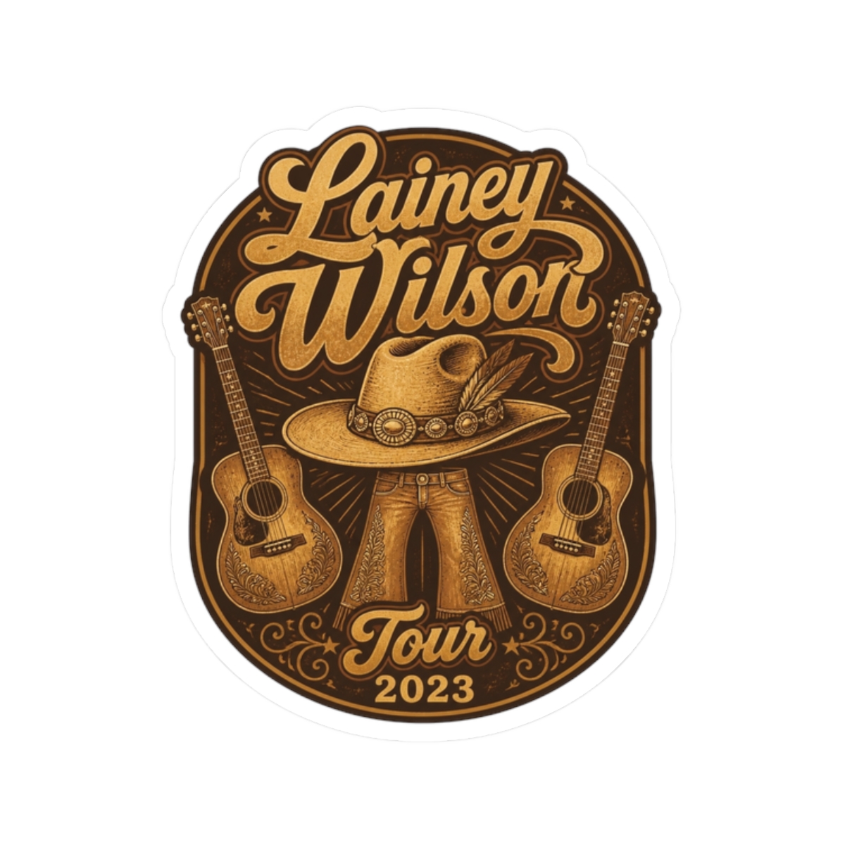 Lainey Wilson "Lainey Wilson Tour 2023" Sticker - Official stickers merchandise